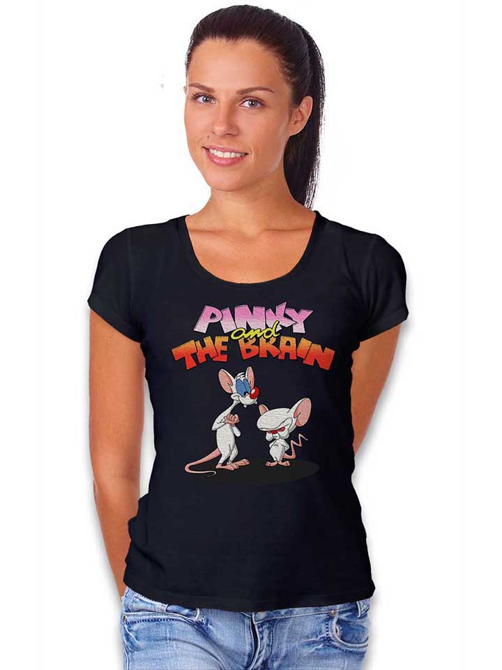 pinky-and-the-brain-damen-t-shirt schwarz 2
