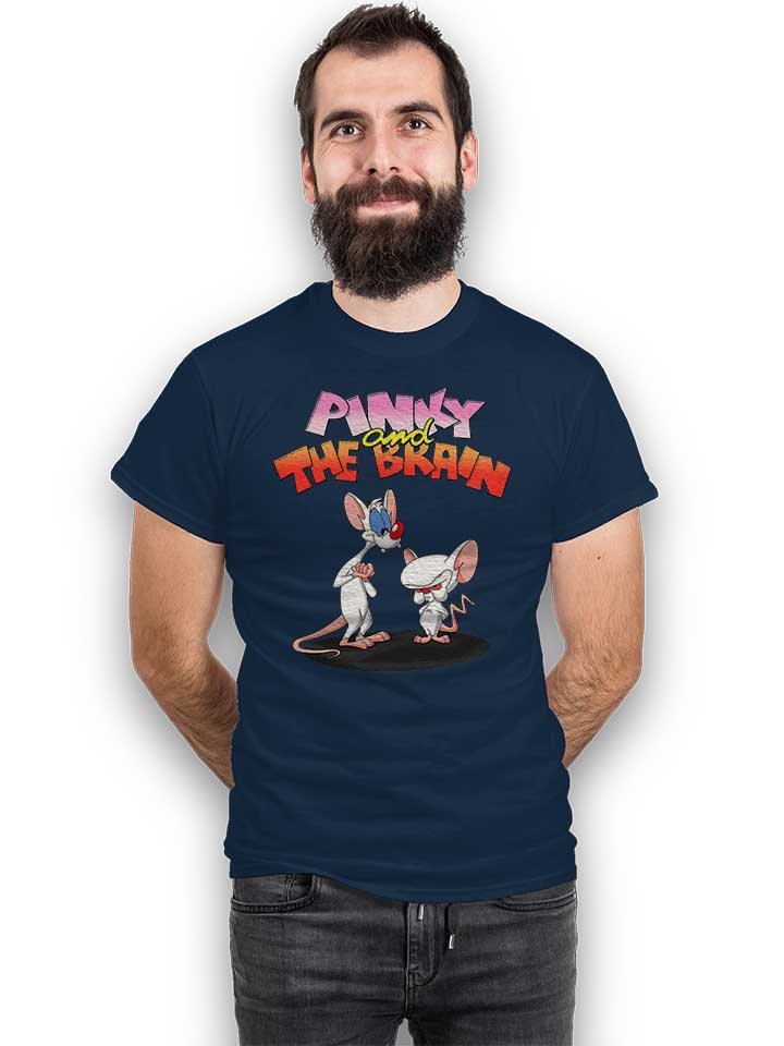 pinky-and-the-brain-t-shirt dunkelblau 2