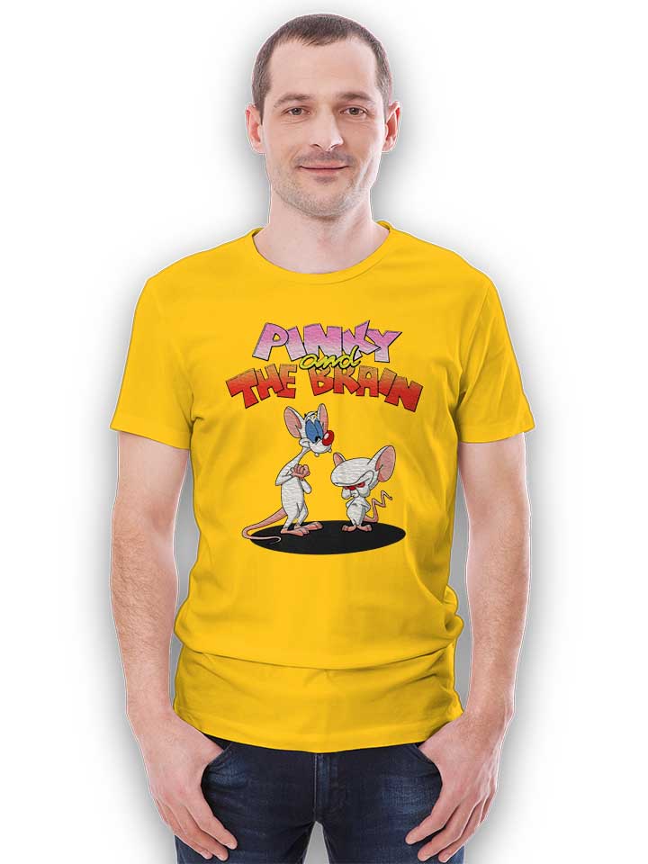 pinky-and-the-brain-t-shirt gelb 2