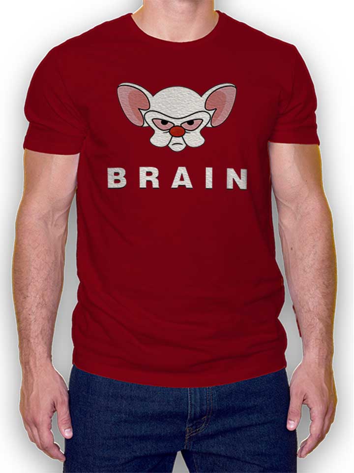 Pinky Brain T-Shirt bordeaux L
