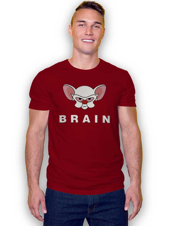 pinky-brain-t-shirt bordeaux 2
