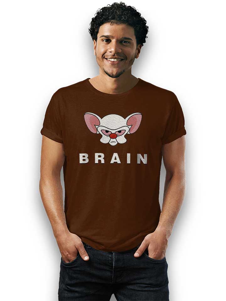 pinky-brain-t-shirt braun 2