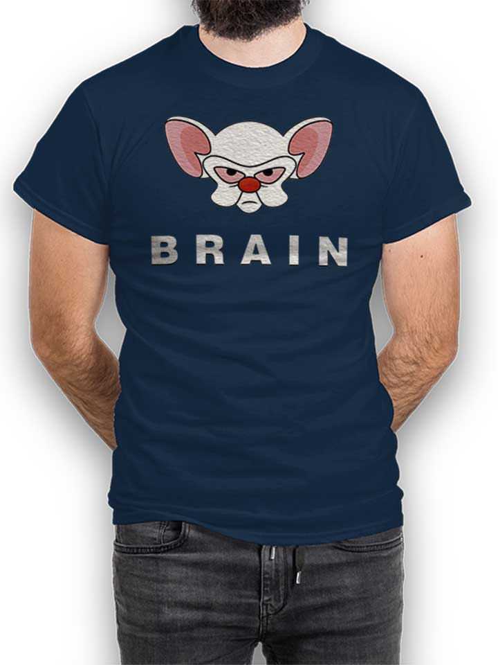 Pinky Brain T-Shirt dunkelblau L