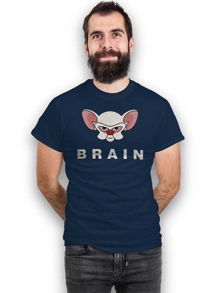 pinky-brain-t-shirt dunkelblau 2