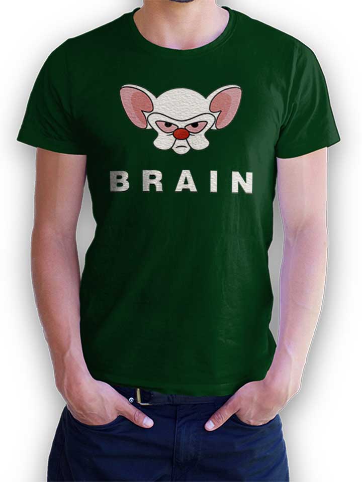 Pinky Brain T-Shirt dunkelgruen L