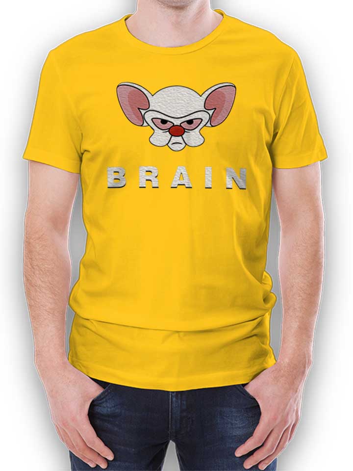 Pinky Brain T-Shirt gelb L