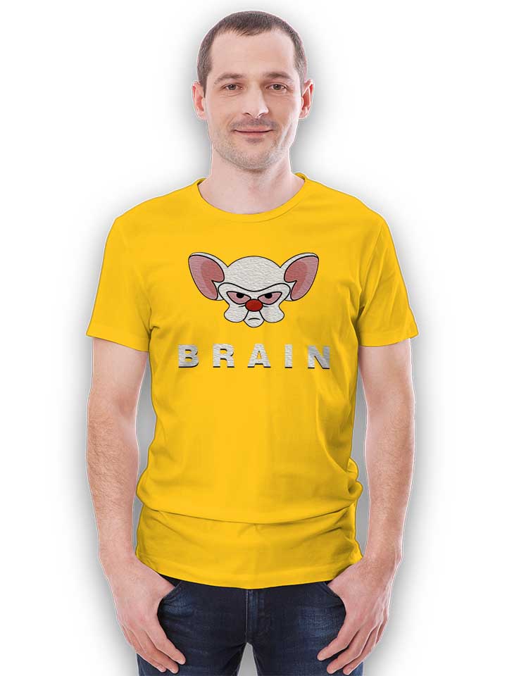 pinky-brain-t-shirt gelb 2