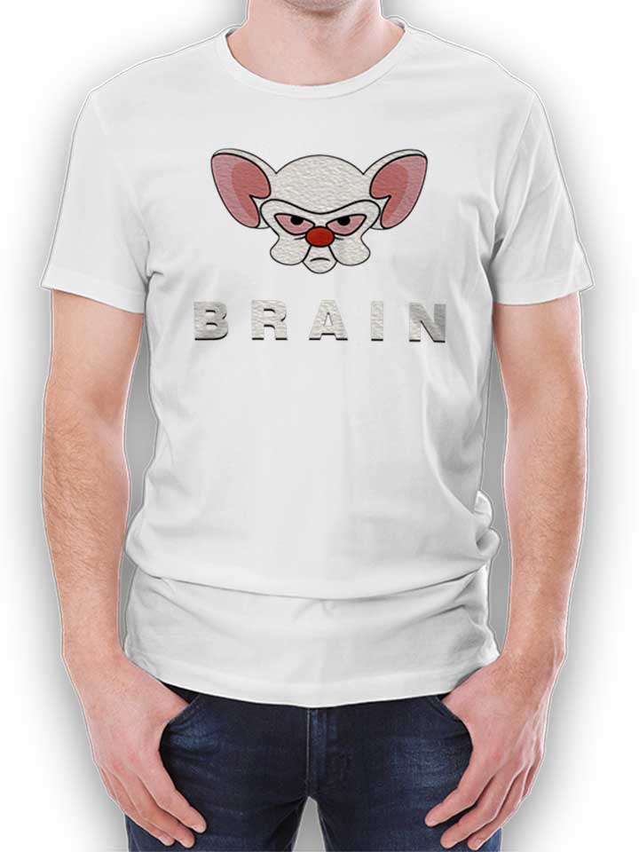 Pinky Brain T-Shirt bianco L