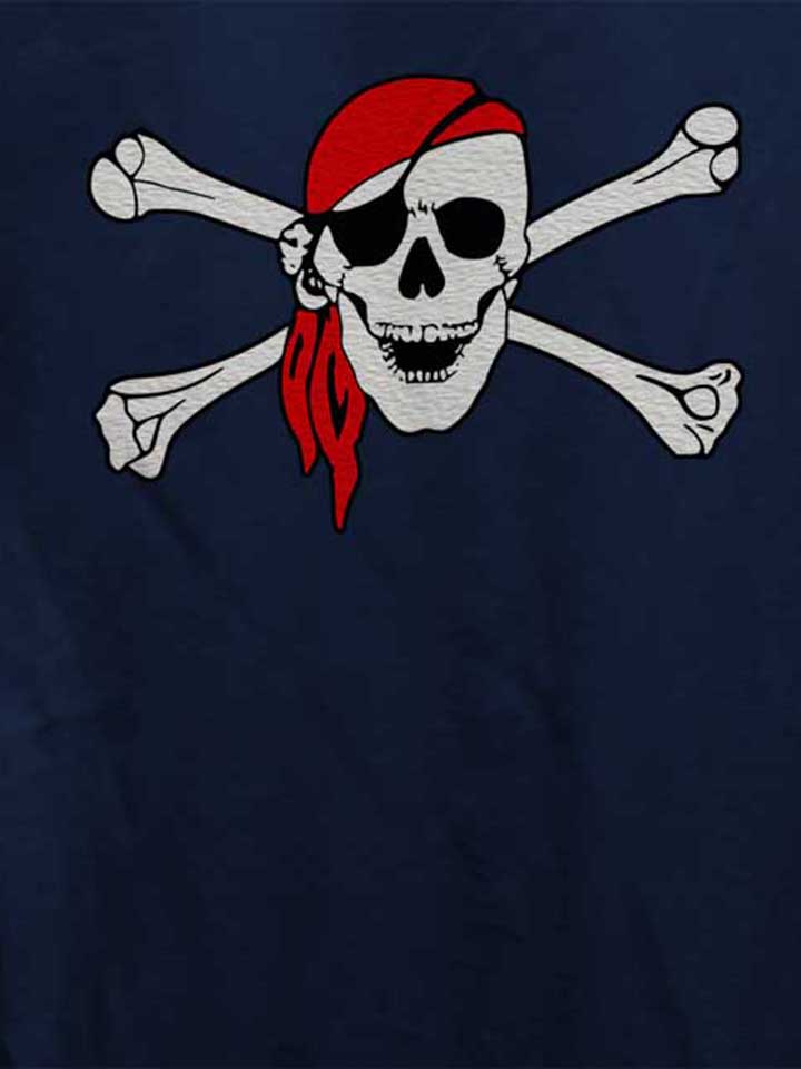 pirate-bandana-totenkopf-damen-t-shirt dunkelblau 4