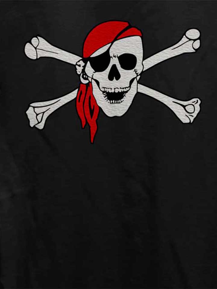 pirate-bandana-totenkopf-damen-t-shirt schwarz 4