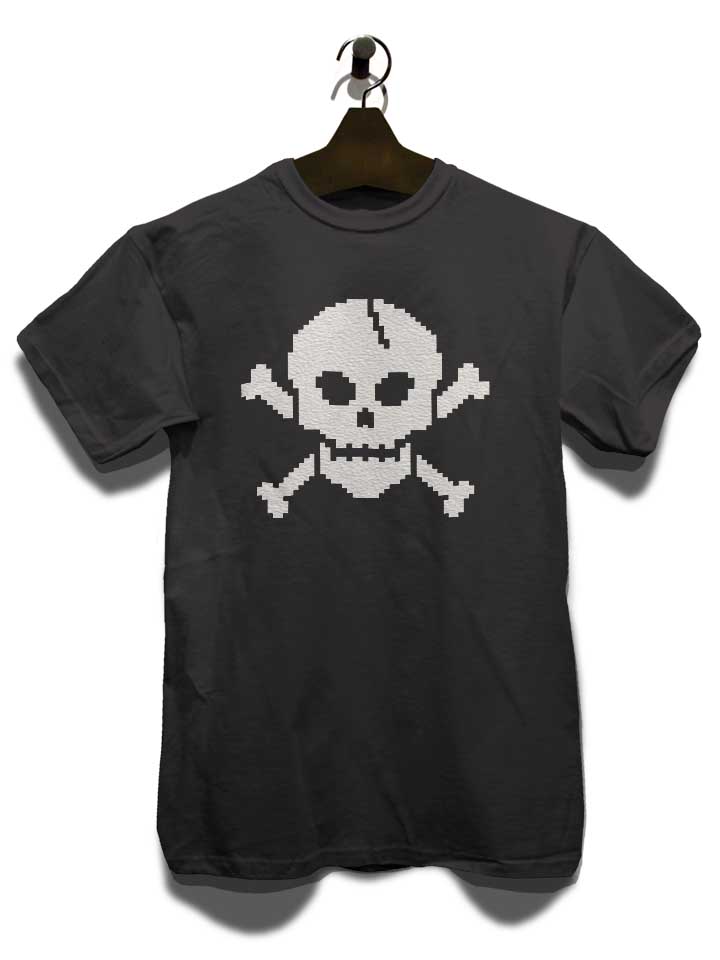 pixel-skull-t-shirt dunkelgrau 3
