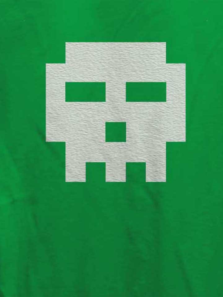 pixel-totenkopf-damen-t-shirt gruen 4