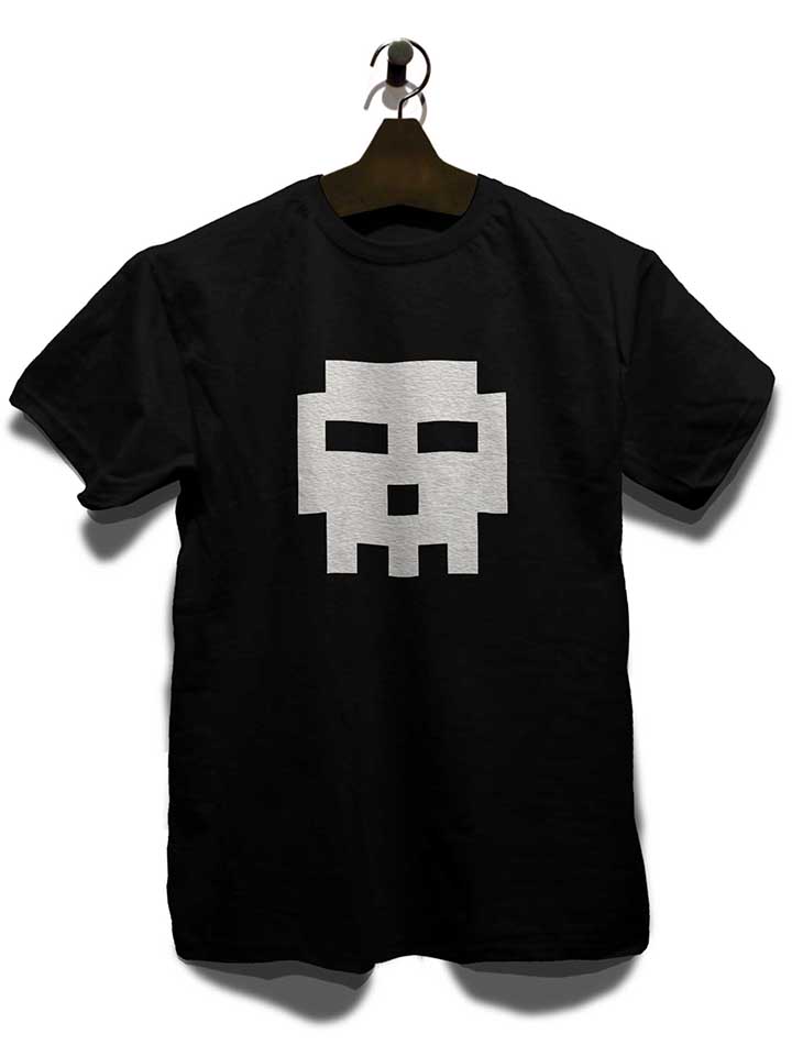 pixel-totenkopf-t-shirt schwarz 3