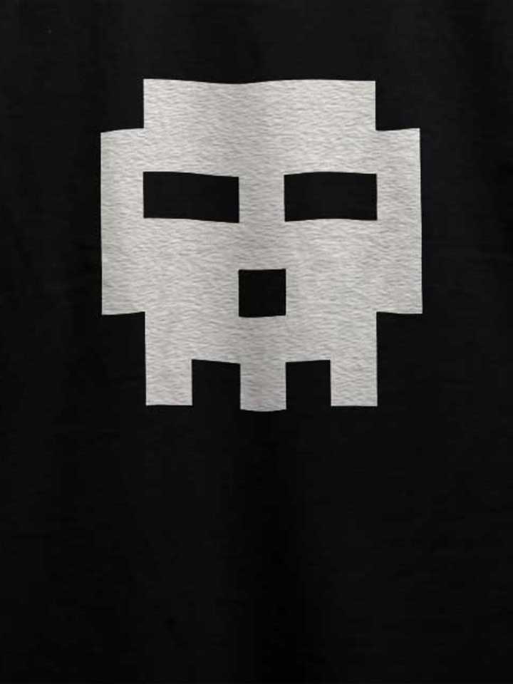 pixel-totenkopf-t-shirt schwarz 4