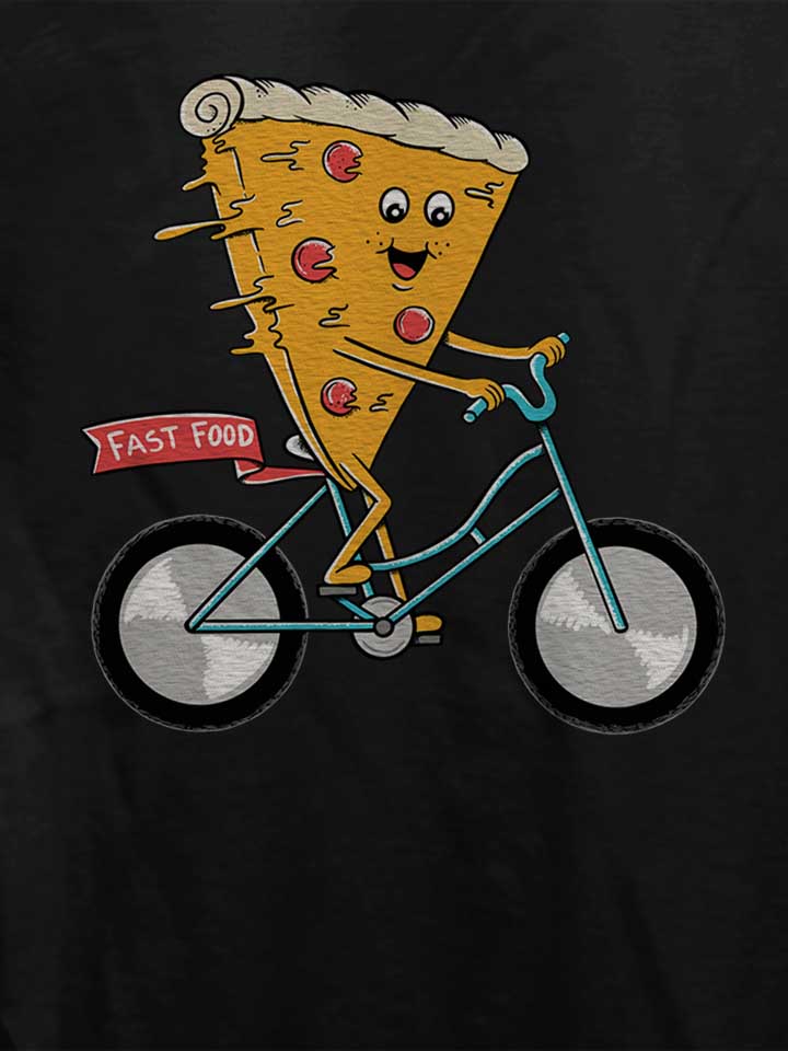 pizza-bike-damen-t-shirt schwarz 4