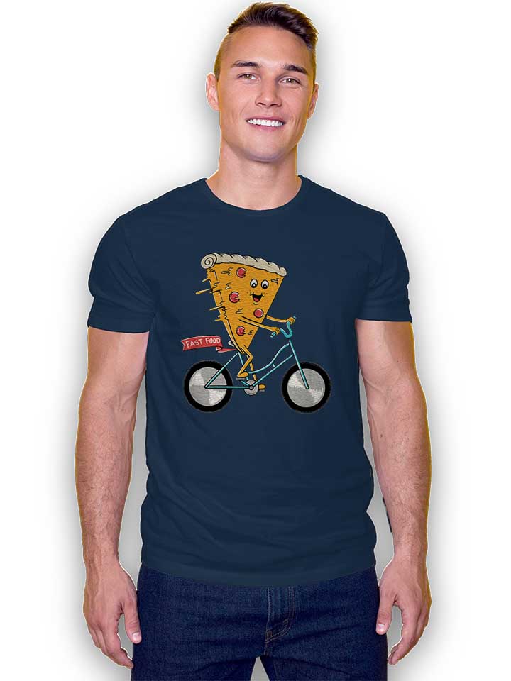 pizza-bike-t-shirt dunkelblau 2