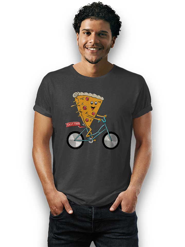 pizza-bike-t-shirt dunkelgrau 2