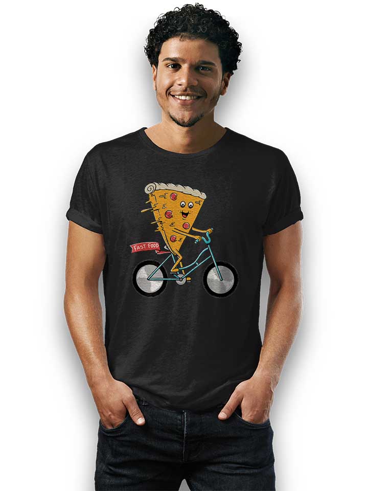 pizza-bike-t-shirt schwarz 2