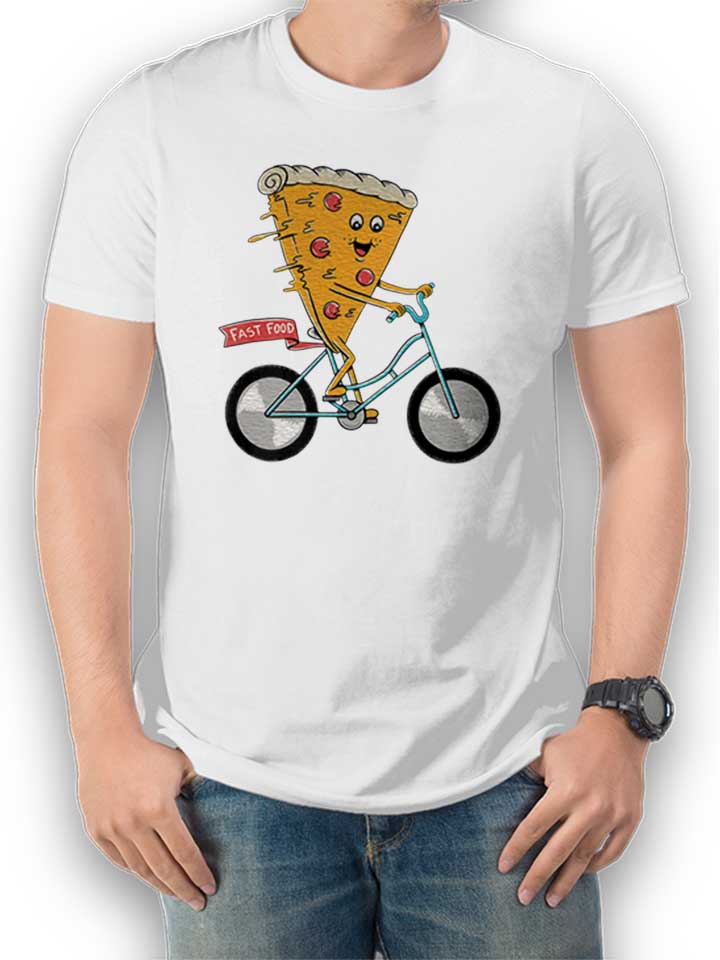 Pizza Bike T-Shirt weiss L