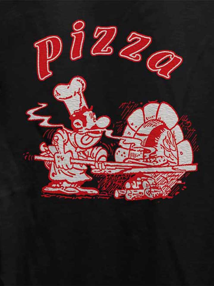 pizza-damen-t-shirt schwarz 4