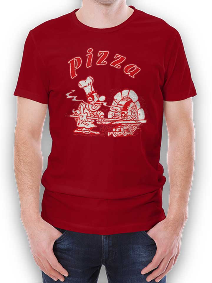 pizza-t-shirt bordeaux 1