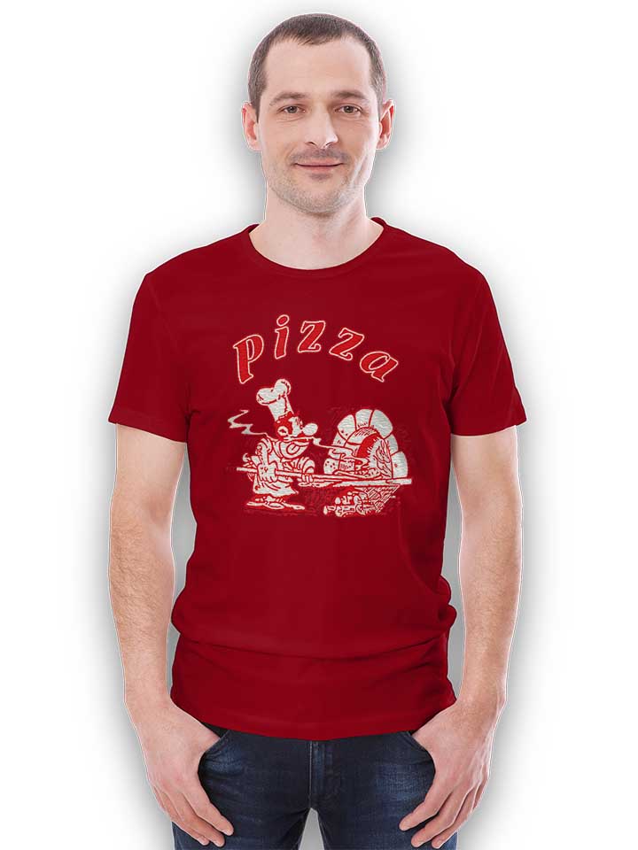 pizza-t-shirt bordeaux 2