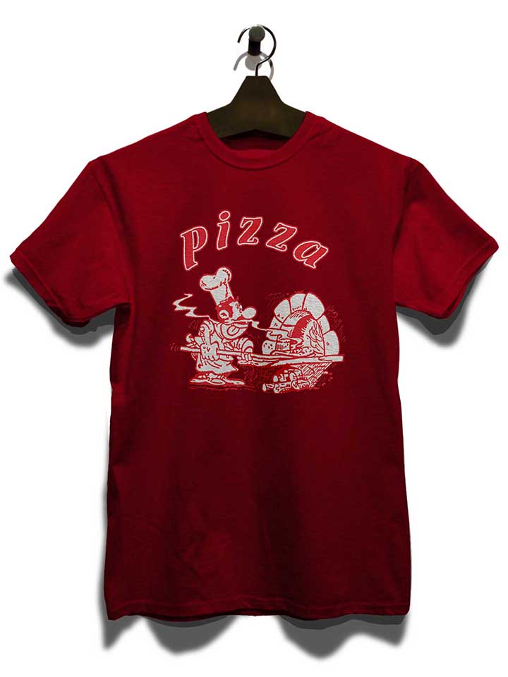 pizza-t-shirt bordeaux 3