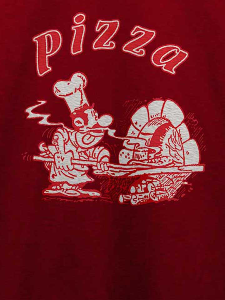 pizza-t-shirt bordeaux 4
