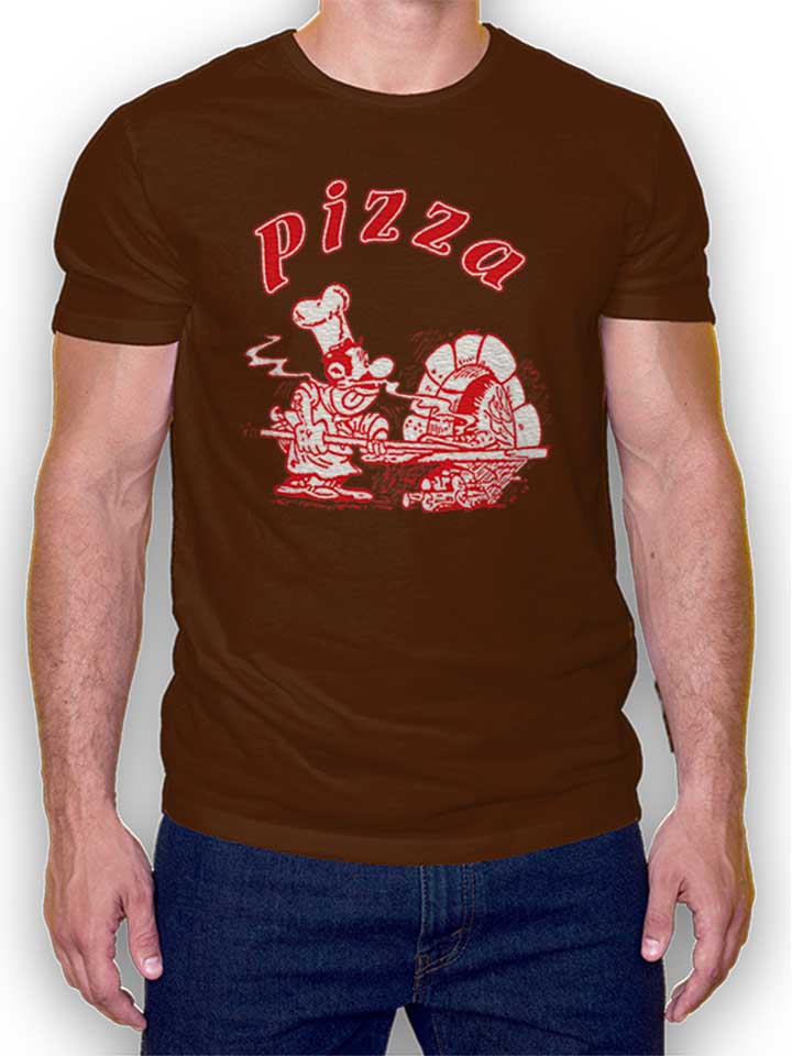 Pizza T-Shirt braun L
