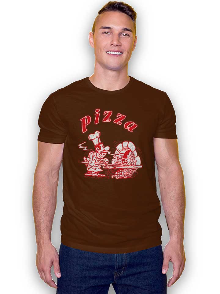 pizza-t-shirt braun 2