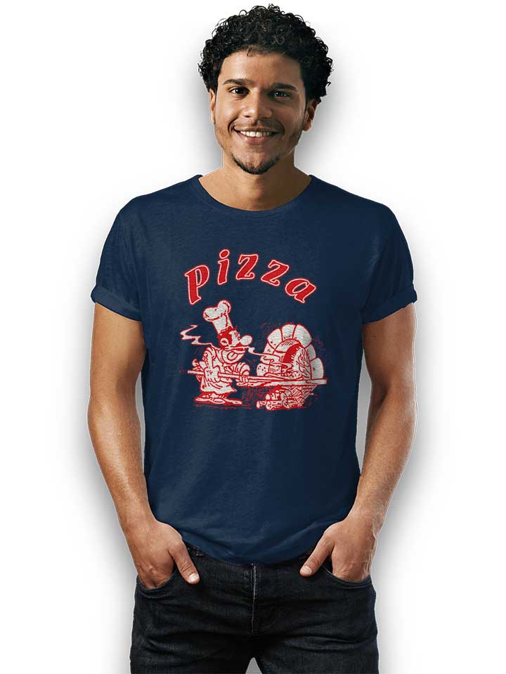pizza-t-shirt dunkelblau 2