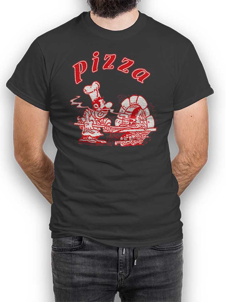 Pizza Camiseta gris-oscuro L