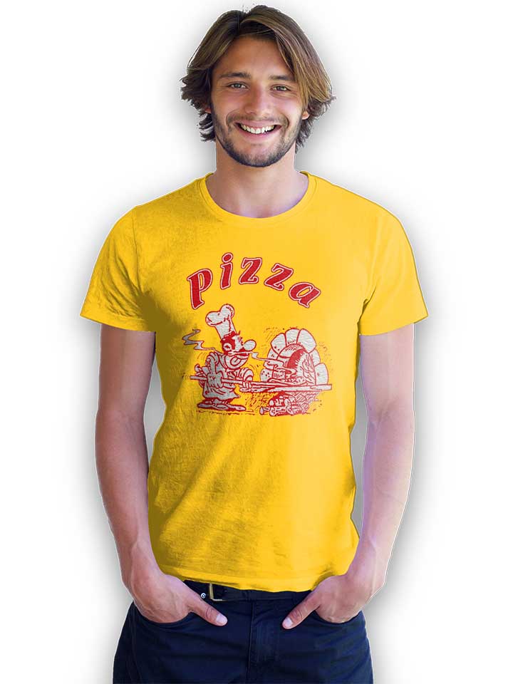 pizza-t-shirt gelb 2