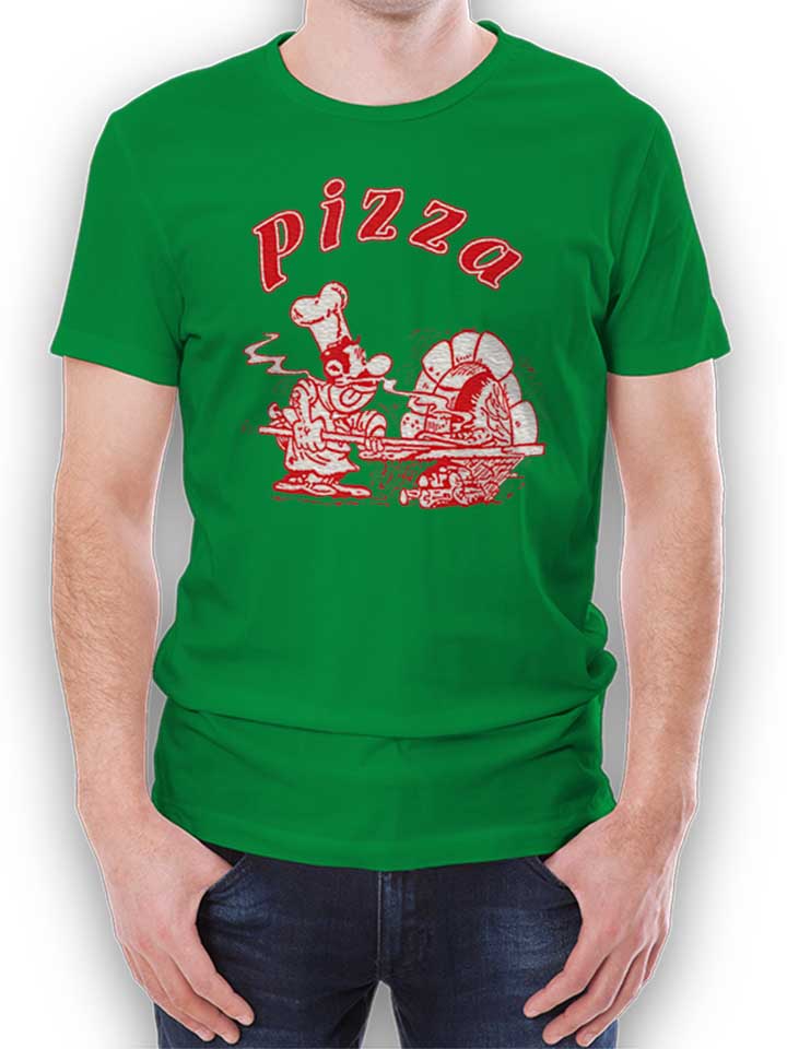 Pizza T-Shirt green L