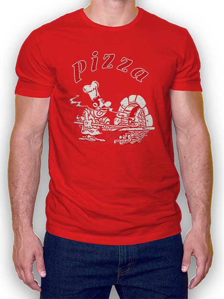 Pizza T-Shirt rouge L