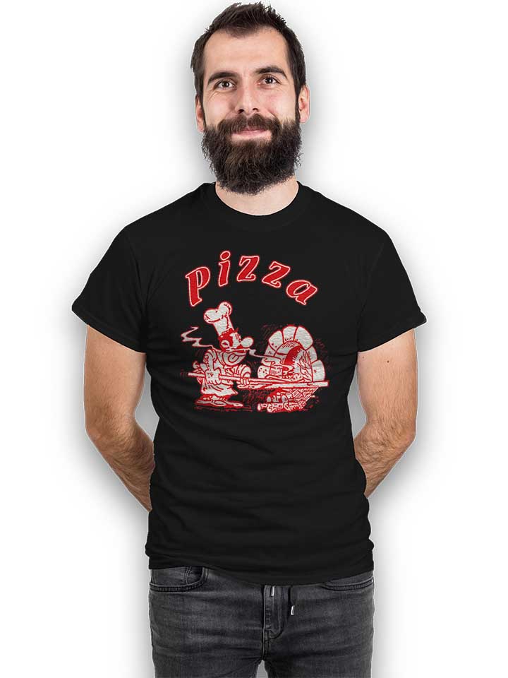 pizza-t-shirt schwarz 2