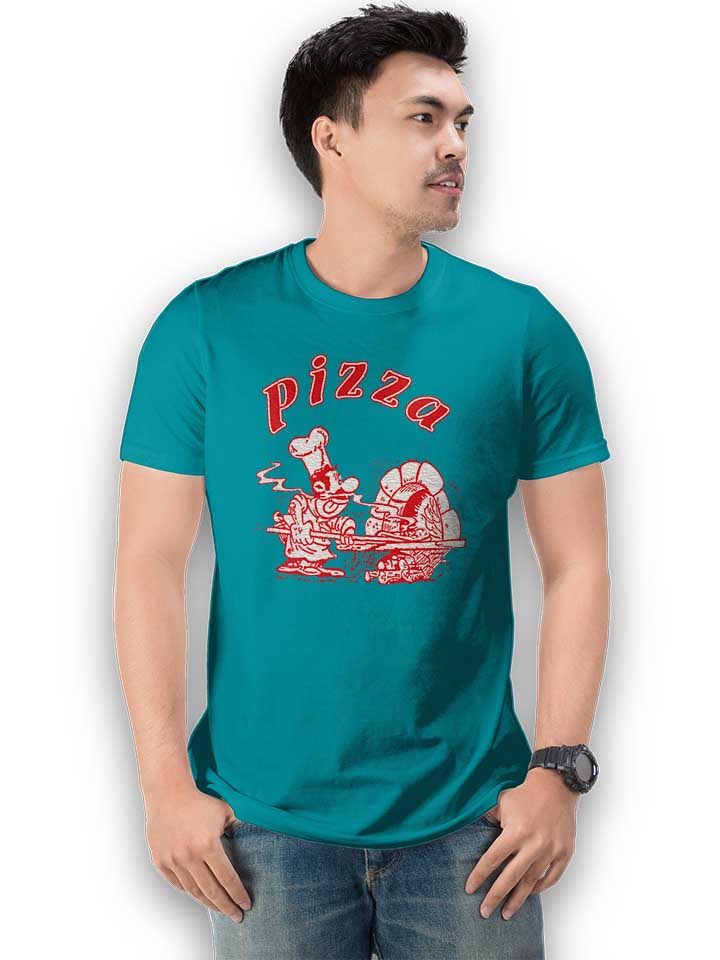 pizza-t-shirt tuerkis 2