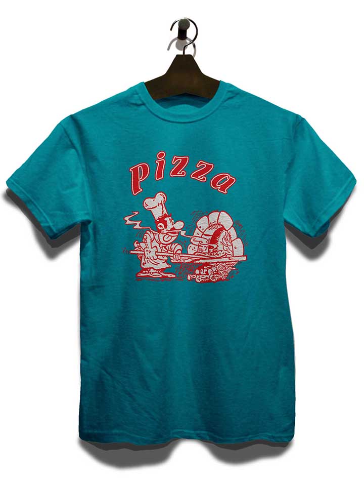 pizza-t-shirt tuerkis 3