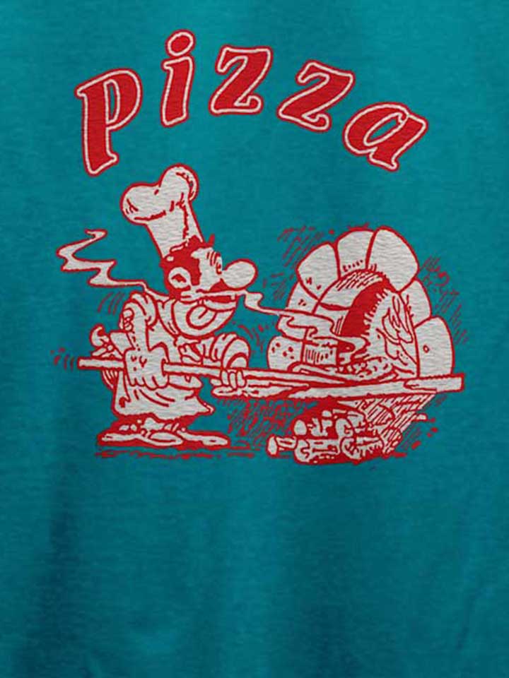 pizza-t-shirt tuerkis 4
