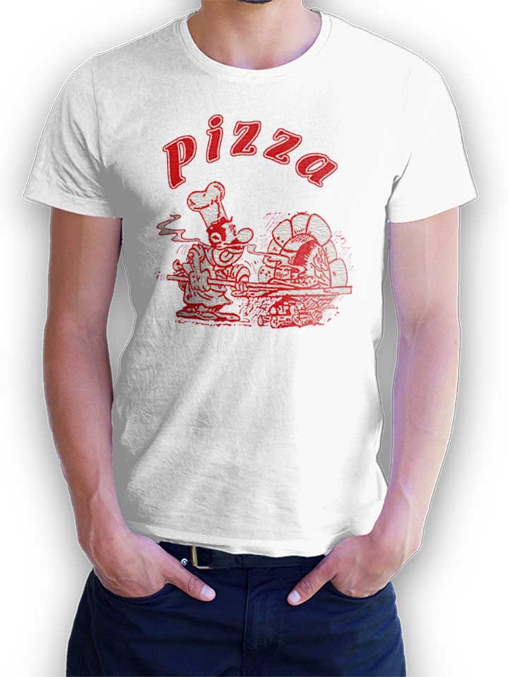Pizza T-Shirt white L