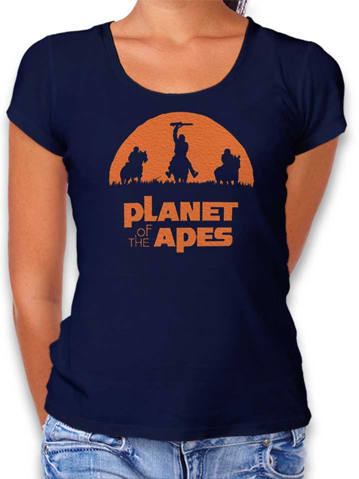 Planet Of The Apes Damen T-Shirt dunkelblau L