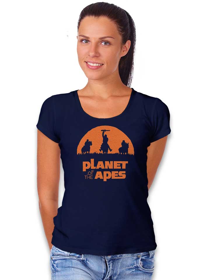 planet-of-the-apes-damen-t-shirt dunkelblau 2