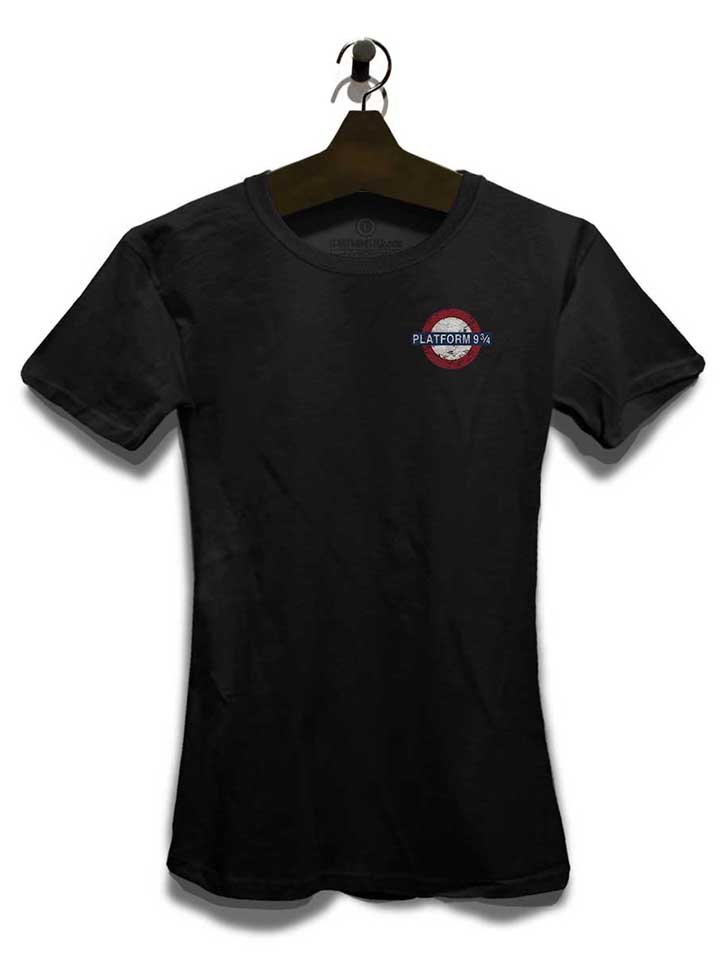 platform-neun-drei-viertel-chest-print-damen-t-shirt schwarz 3