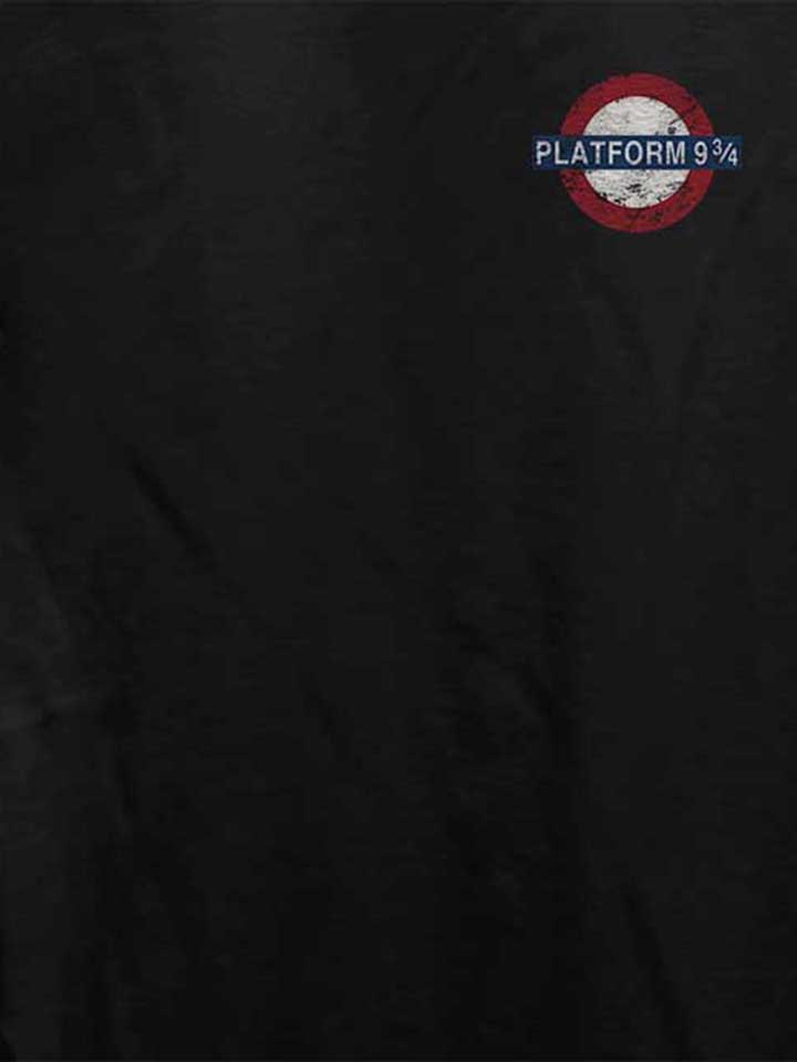platform-neun-drei-viertel-chest-print-damen-t-shirt schwarz 4