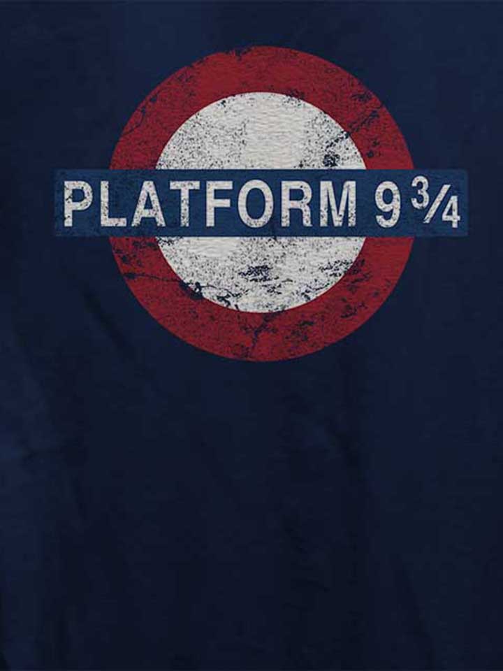 platform-neun-drei-viertel-damen-t-shirt dunkelblau 4