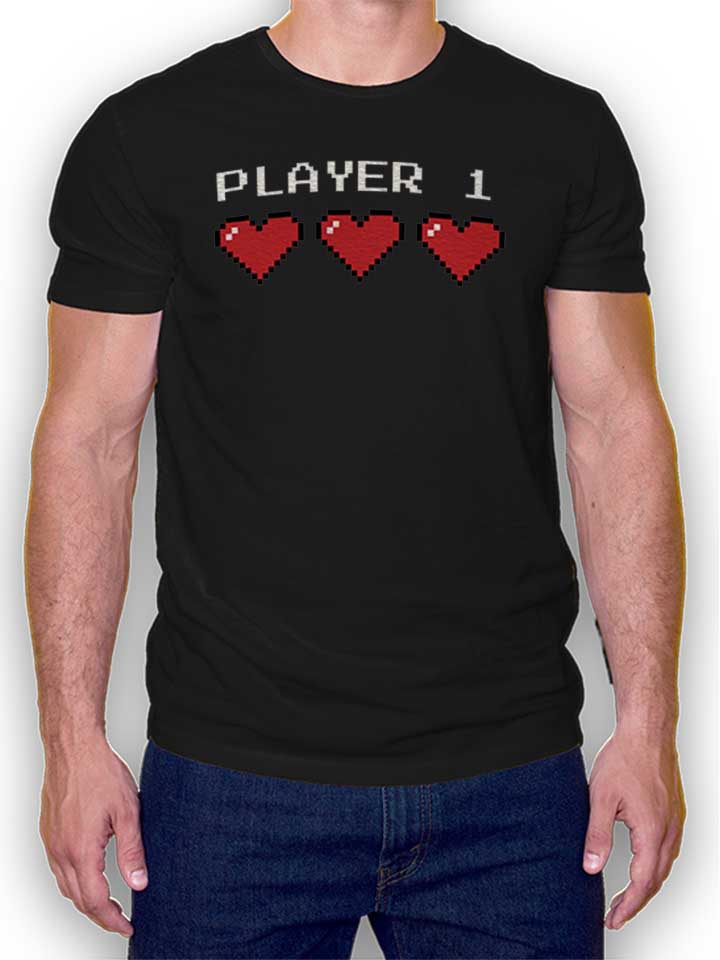 Player 1 T-Shirt schwarz L