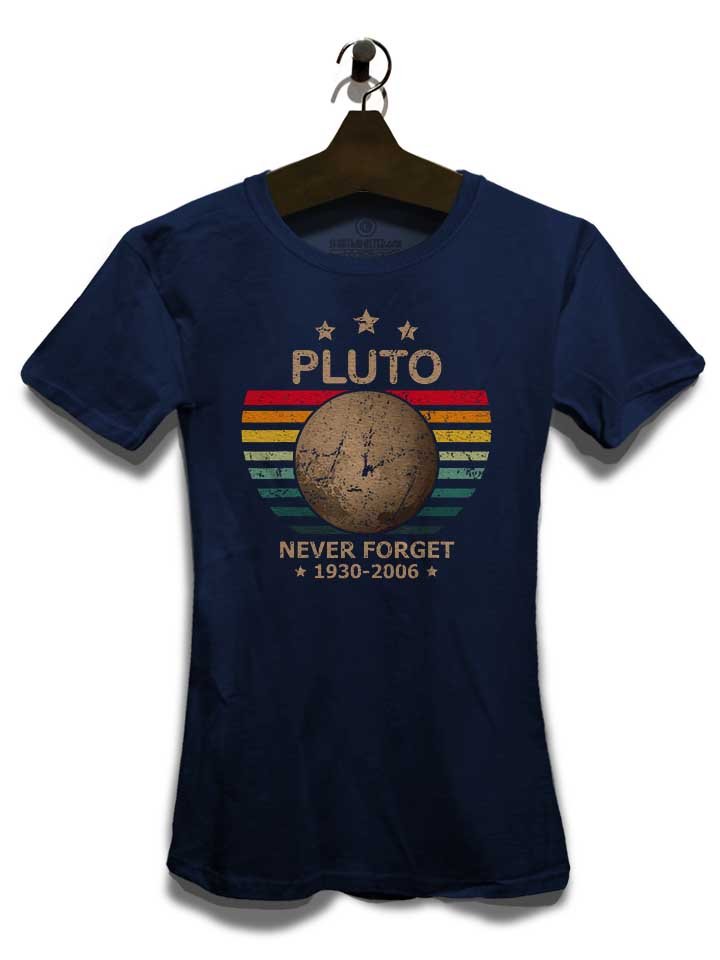 pluto-never-forget-damen-t-shirt dunkelblau 3