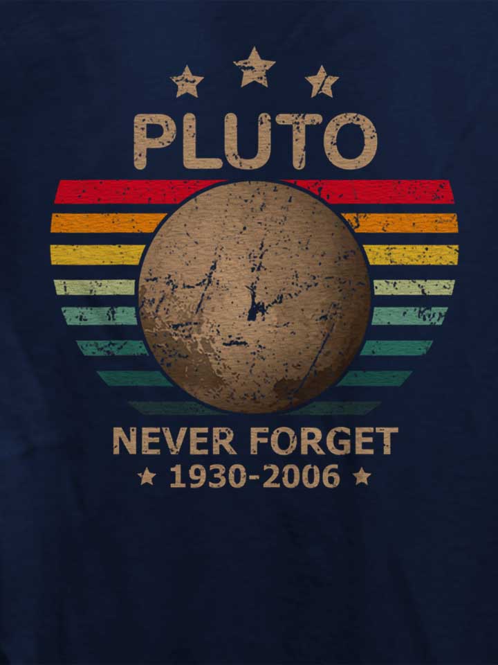 pluto-never-forget-damen-t-shirt dunkelblau 4