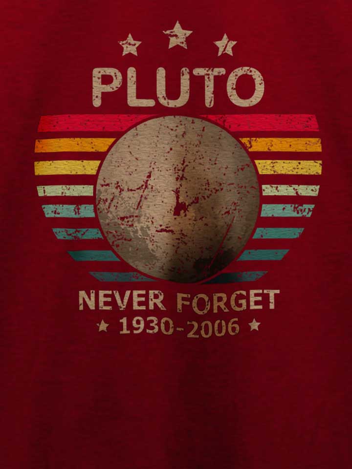 pluto-never-forget-t-shirt bordeaux 4