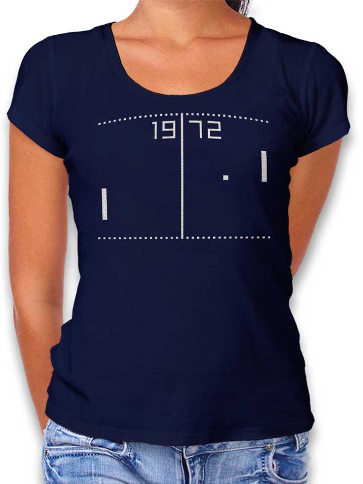 Pong 1972 Womens T-Shirt deep-navy L